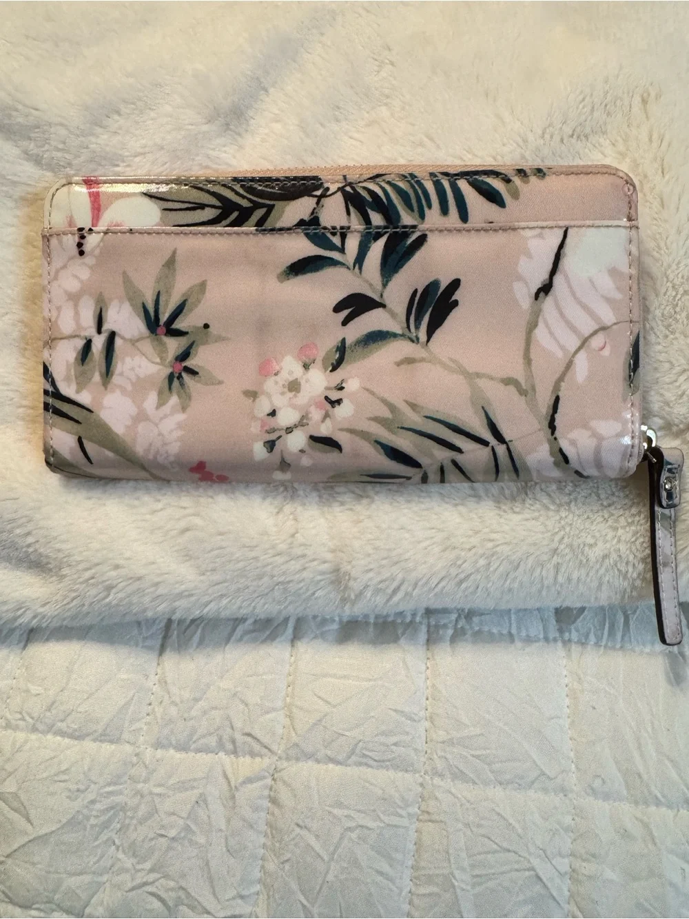 kate spade Pink Floral Zip-Around Wallet